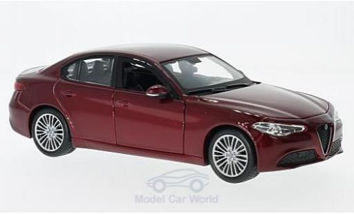 Diecast model cars Alfa Romeo Giulia 1/24 Burago metallic red Alfa Romeo Giulia 1/24 Burago metallic red diecast model cars