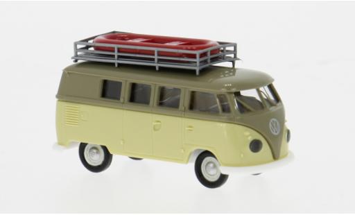 Diecast model cars Volkswagen T1 1/87 Brekina b Camper grau/grün 1960 1:87 Volkswagen T1 1/87 Brekina b Camper grau/grün 1960 1:87 diecast model cars
