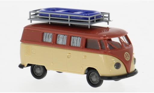 Diecast model cars Volkswagen T1 1/87 Brekina b Camper rot/beige 1960 1:87 Volkswagen T1 1/87 Brekina b Camper rot/beige 1960 1:87 diecast model cars