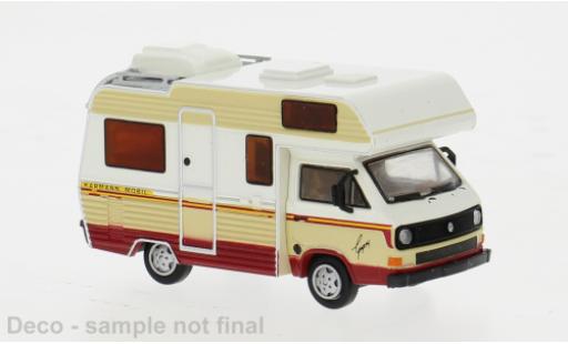 Diecast model cars Volkswagen T3 1/87 Brekina Camper weiss/beige 1983 1:87 Volkswagen T3 1/87 Brekina Camper weiss/beige 1983 1:87 diecast model cars