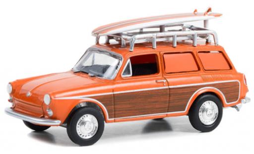 Diecast model cars Volkswagen 1600 1/64 Greenlight Variant orange/Décorer 1963 Volkswagen 1600 1/64 Greenlight Variant orange/Décorer 1963 diecast model cars