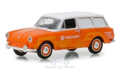 Diecast model cars Volkswagen 1600 1/64 Greenlight Variant orange/white 1966 Volkswagen 1600 1/64 Greenlight Variant orange/white 1966 diecast model cars