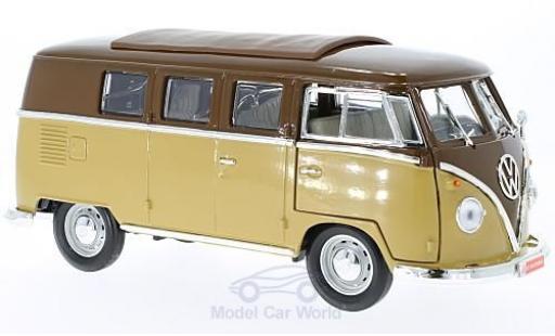 Diecast model cars Volkswagen T1 B 1/18 Lucky Die Cast Microbus brown/beige 1962 Volkswagen T1 B 1/18 Lucky Die Cast Microbus brown/beige 1962 diecast model cars