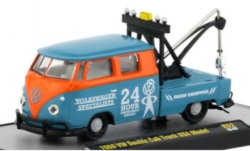 Diecast model cars Volkswagen T1 1/64 M2 Machines Double Cab Tow Truck blue/orange 1960 Volkswagen T1 1/64 M2 Machines Double Cab Tow Truck blue/orange 1960 diecast model cars
