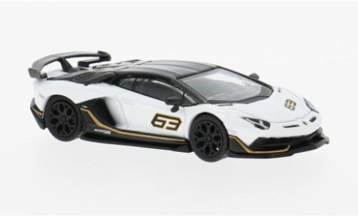 Diecast model cars Lamborghini Aventador 1/64 Mini GT SVJ 63 weiss/schwarz 2022 1:64 Lamborghini Aventador 1/64 Mini GT SVJ 63 weiss/schwarz 2022 1:64 diecast model cars