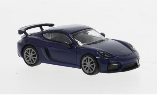 Diecast model cars Porsche Cayman GT4 1/87 Minichamps 718 blau 1:87 Porsche Cayman GT4 1/87 Minichamps 718 blau 1:87 diecast model cars