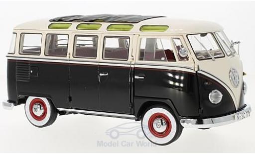 Diecast model cars Volkswagen T1 B 1/18 Schuco Samba black/white 1959 Volkswagen T1 B 1/18 Schuco Samba black/white 1959 diecast model cars