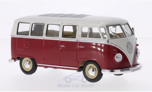 Diecast model cars Volkswagen T1 B 1/24 Welly Bus red/white 1963 Volkswagen T1 B 1/24 Welly Bus red/white 1963 diecast model cars