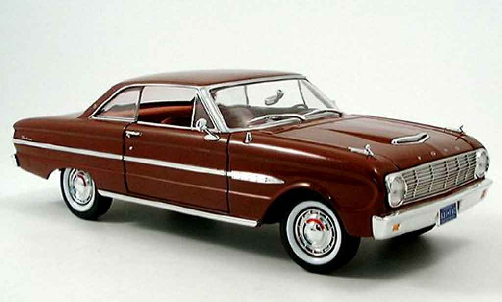 Diecast model cars Ford Falcon coupe 1 18 Yat Ming coupe brown 1963 Alldiecast