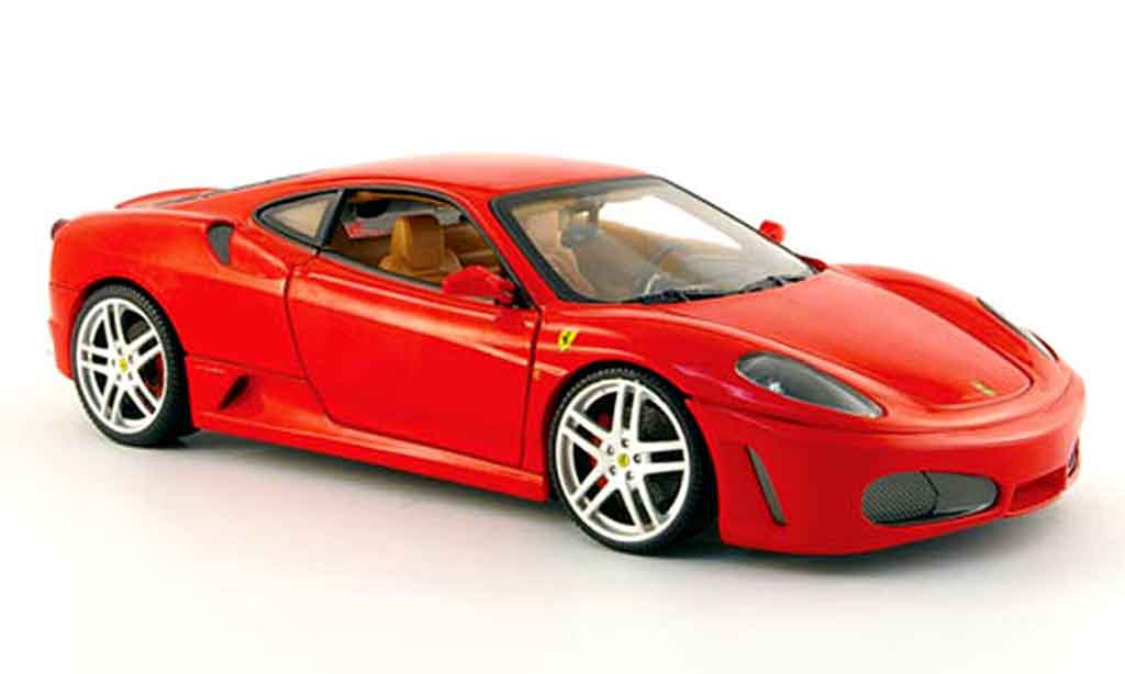 Diecast model cars Ferrari F430 1 18 Hot Wheels coupe red avec interieur beige Alldiecast