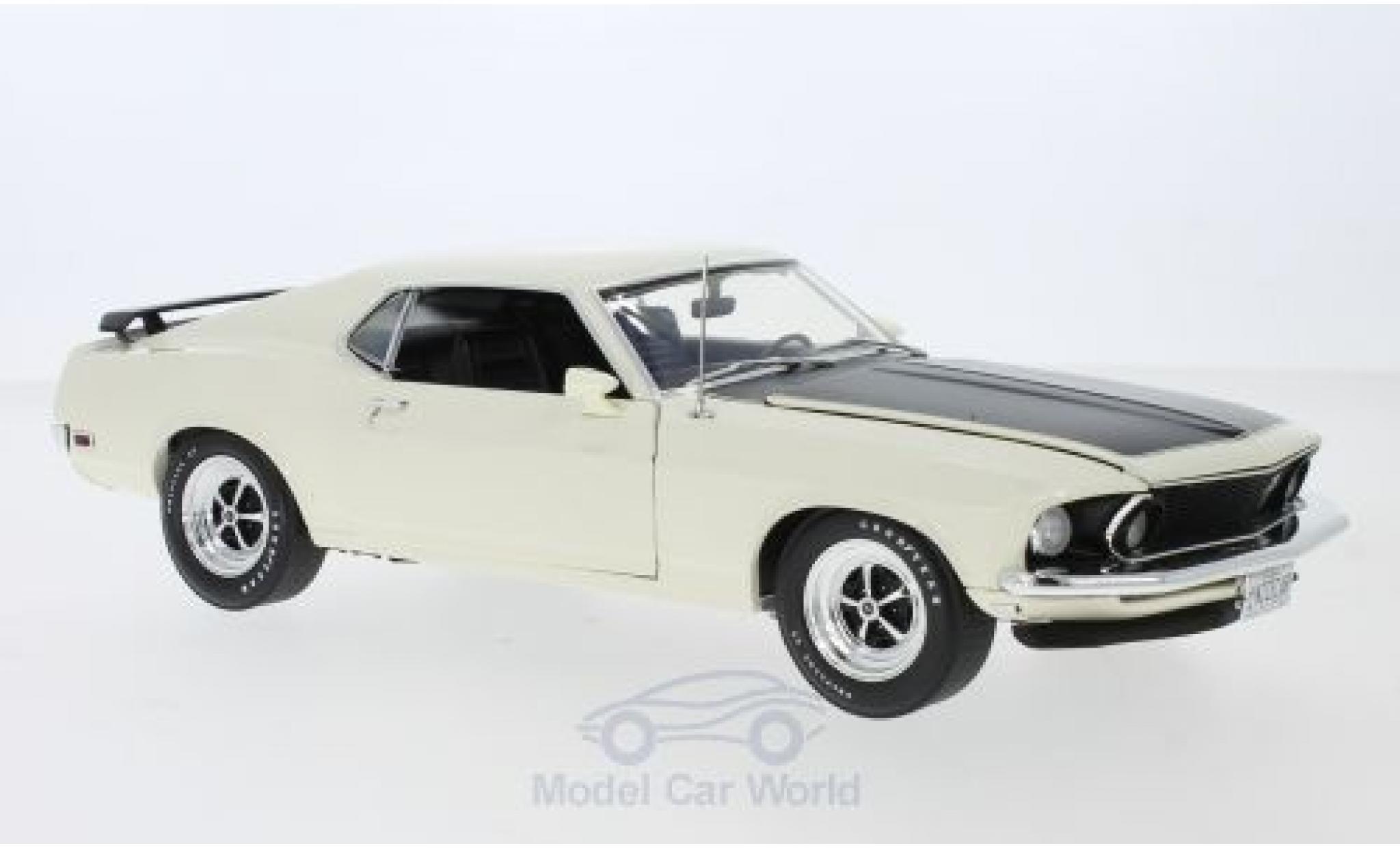 Diecast model cars Ford Mustang 1 18 ACME Boss 302 white matt black 1969 Alldiecast