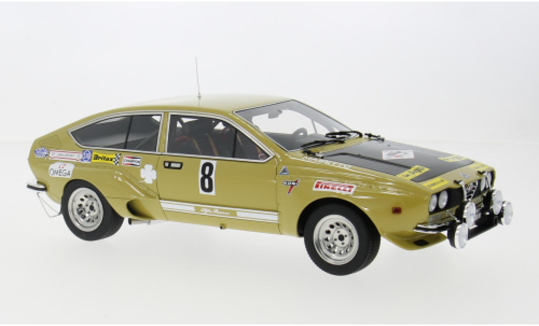 Alfa Romeo Alfetta 1/18, Lucky Step Models Lucky Step Models GT Gr.2 Rally 4 Regioni 1975 #8 F.Svizzero/G.Masetto 1:18 diecast model cars