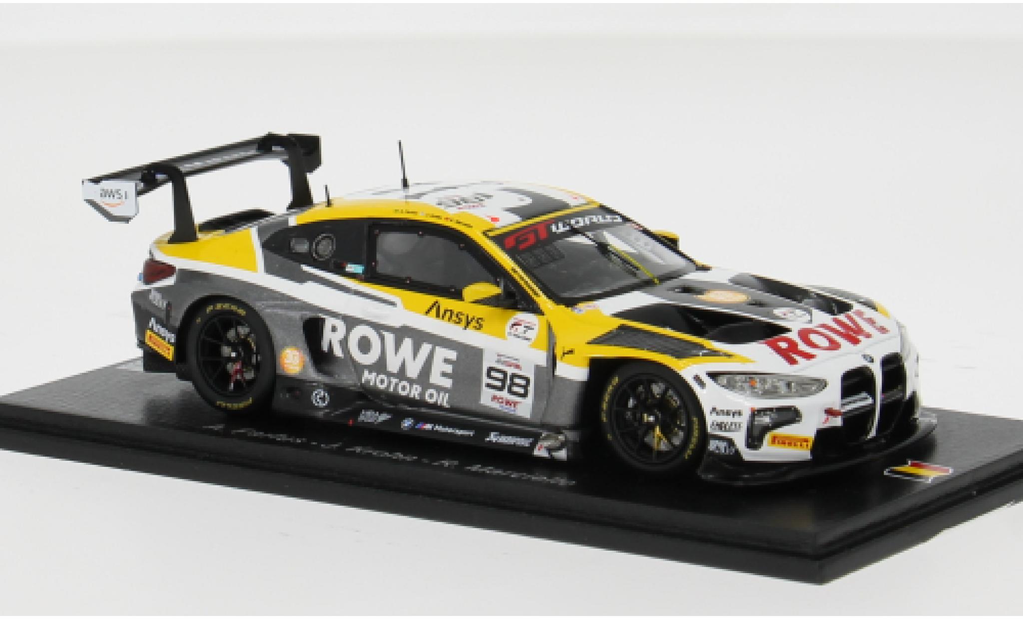 Bmw M4 1/43 Spark GT3 EVO 24h Spa 2025 Rowe Racing #98 A.Farfus/J.Krohn 1:43 diecast model cars