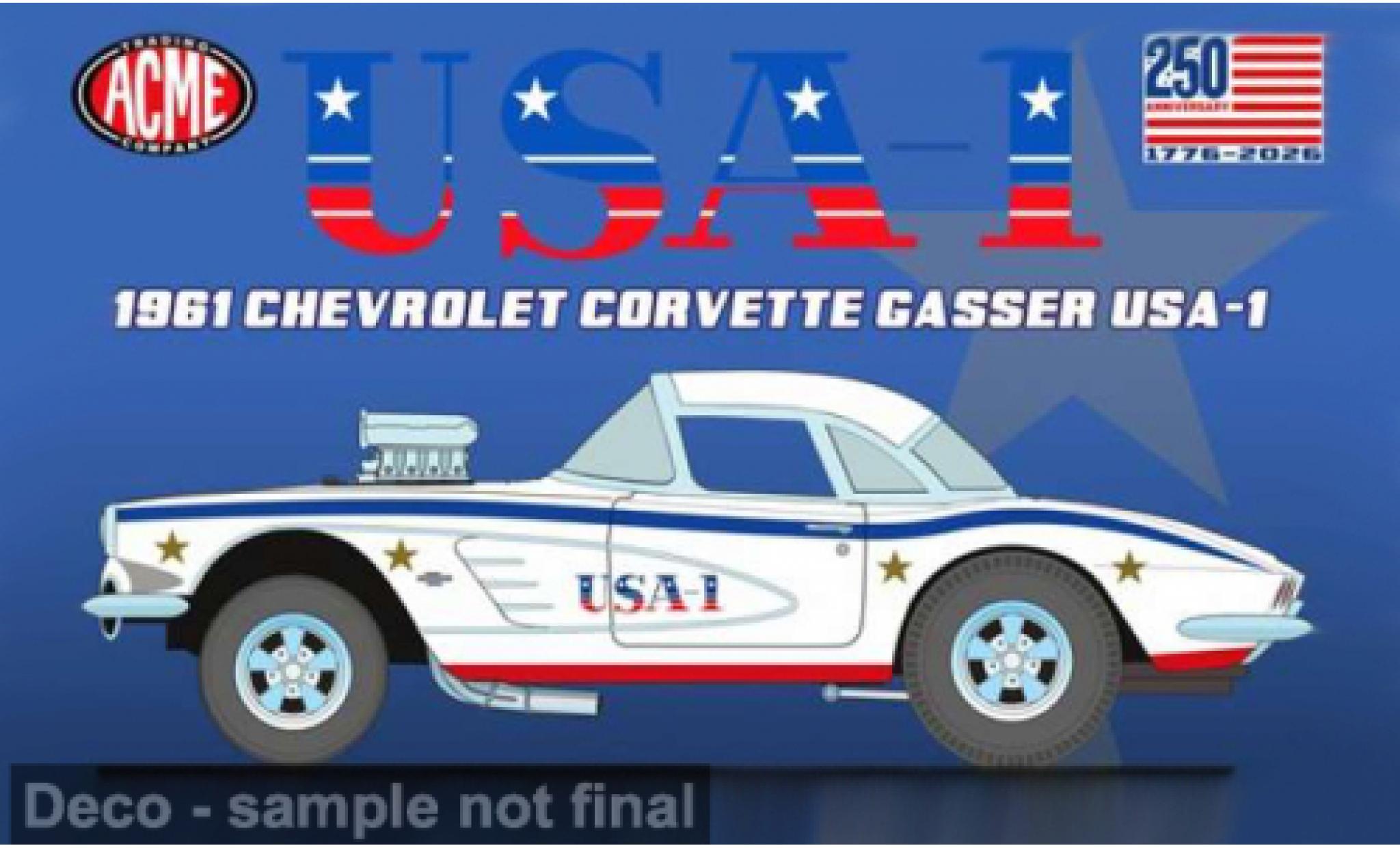 Chevrolet Corvette 1/18 ACME 1961 USA-1 1:18 diecast model cars
