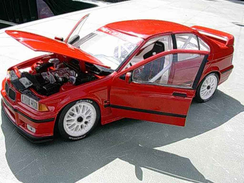 Diecast model cars Bmw 318 E36 1/18 Ut Models E36 is red jantes M3 E92 et  swap moteur M3 E36 