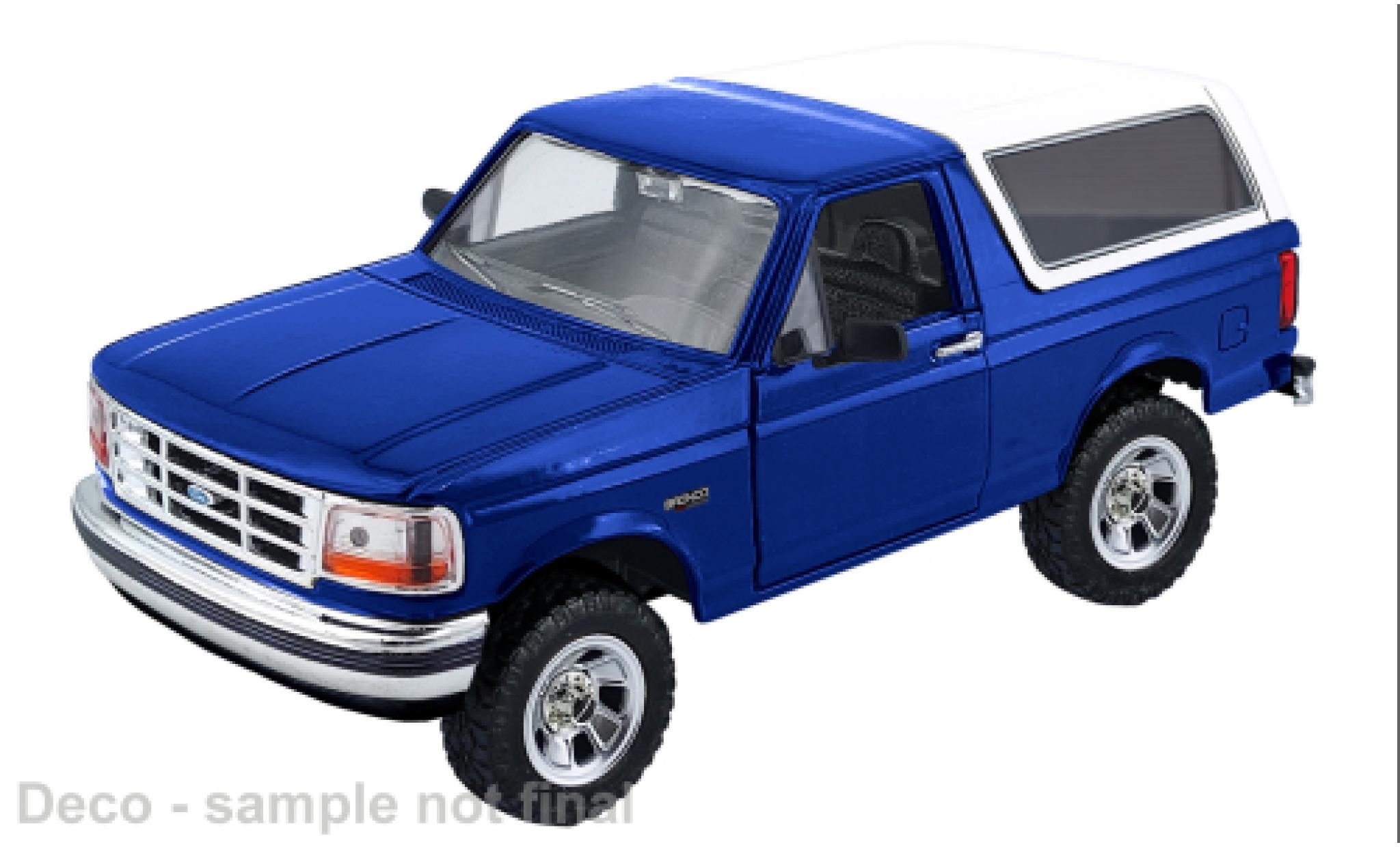 Ford Bronco 1/24 Motormax blau/weiss 1993 1:24 diecast model cars