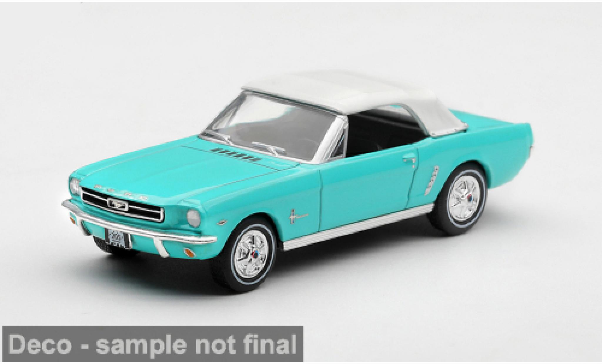Ford Mustang 1/64 Mini GT Convertible t&Atilde;&frac14;rkis/weiss 1965 James Bond - Thunderball 1:64 diecast model cars