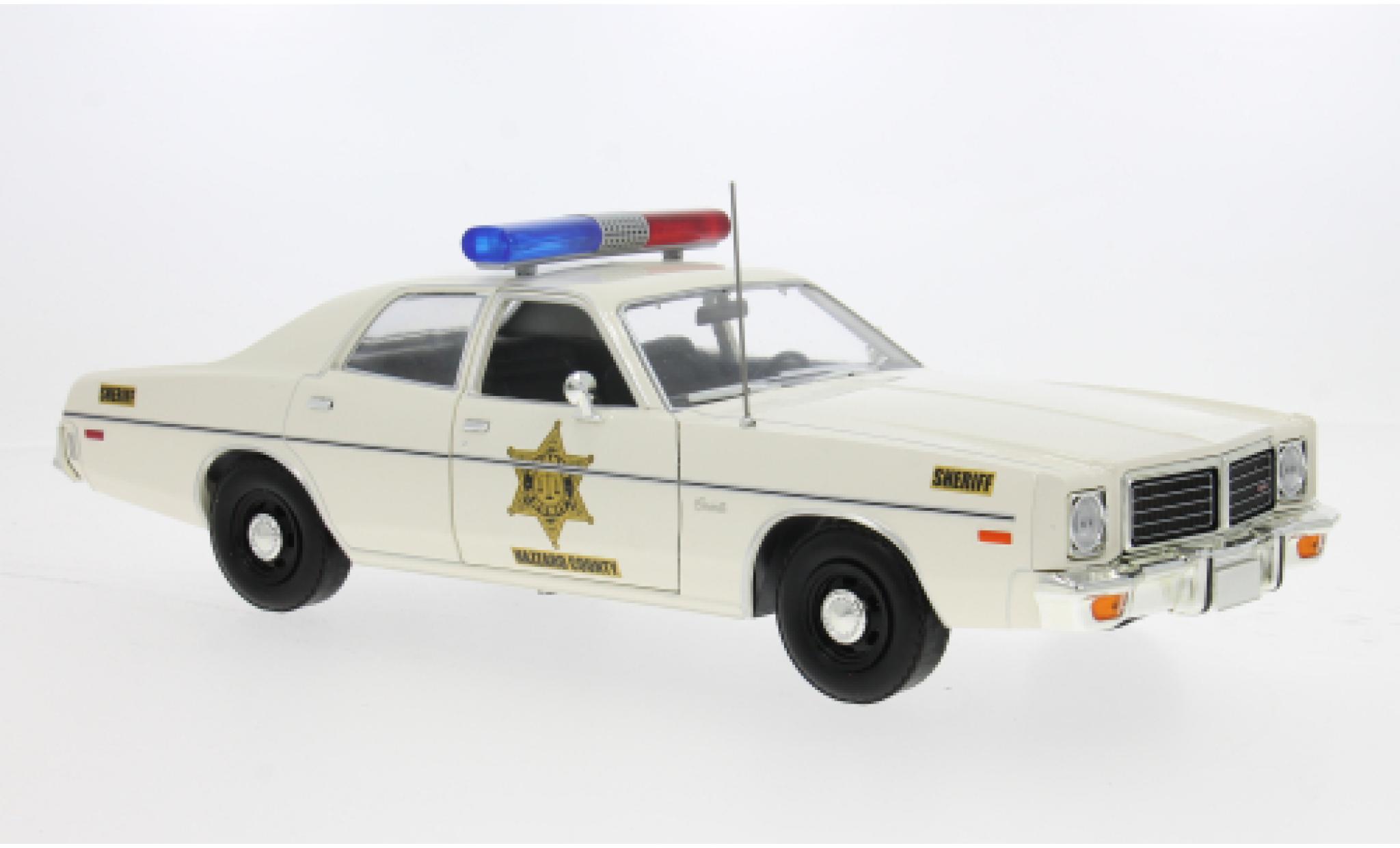 Dodge Coronet Greenlight 1975 Hazzard County Sheriff 1:18 diecast model cars