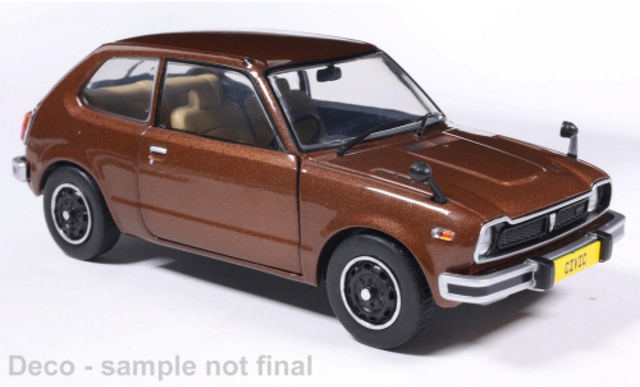 Honda Civic 1/24 WhiteBox braun 1972 1:24 diecast model cars
