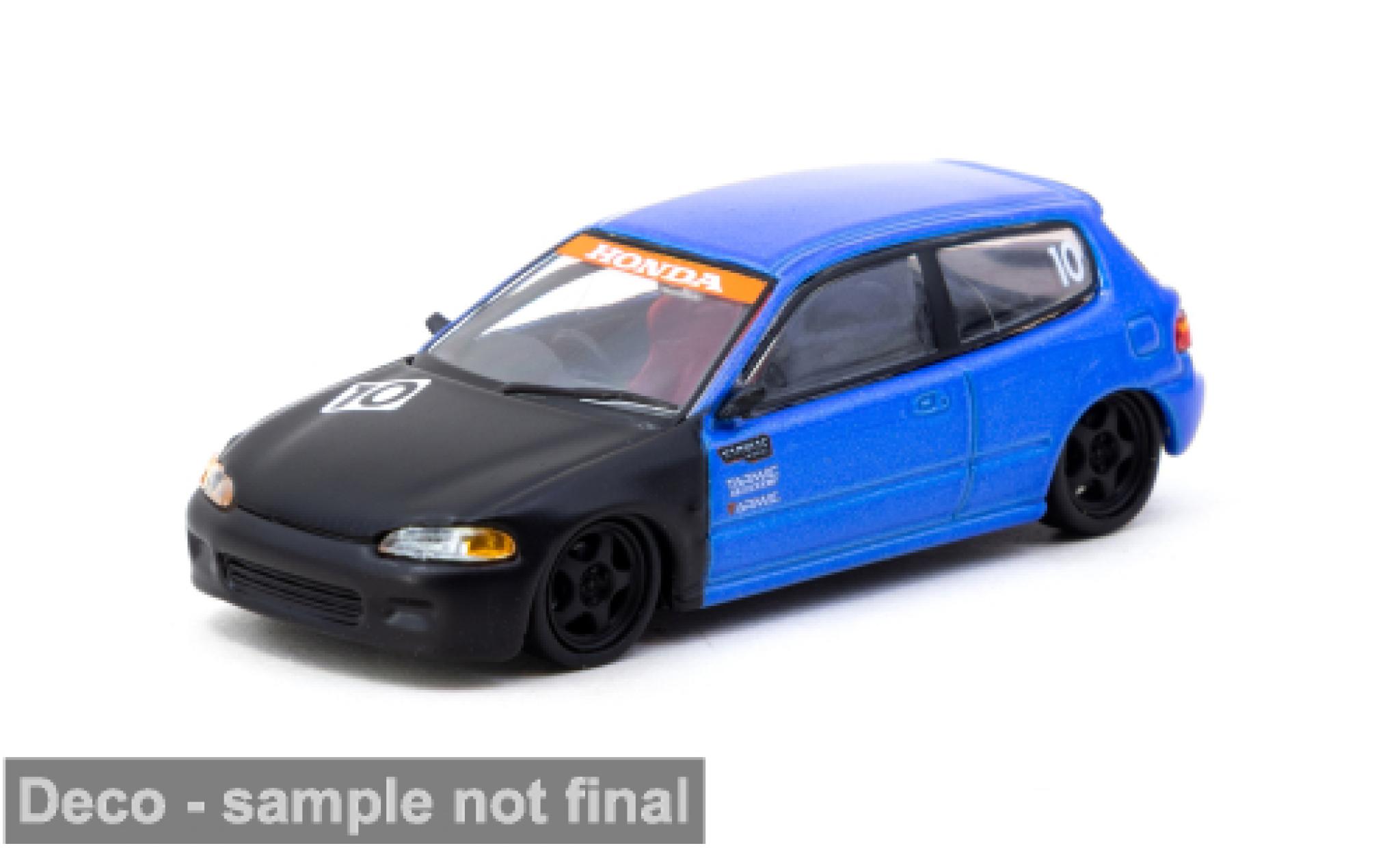 Honda Civic 1/64 Tarmac Works EG6 ( 10th Anniversary) blau/schwarz 1:64 diecast model cars