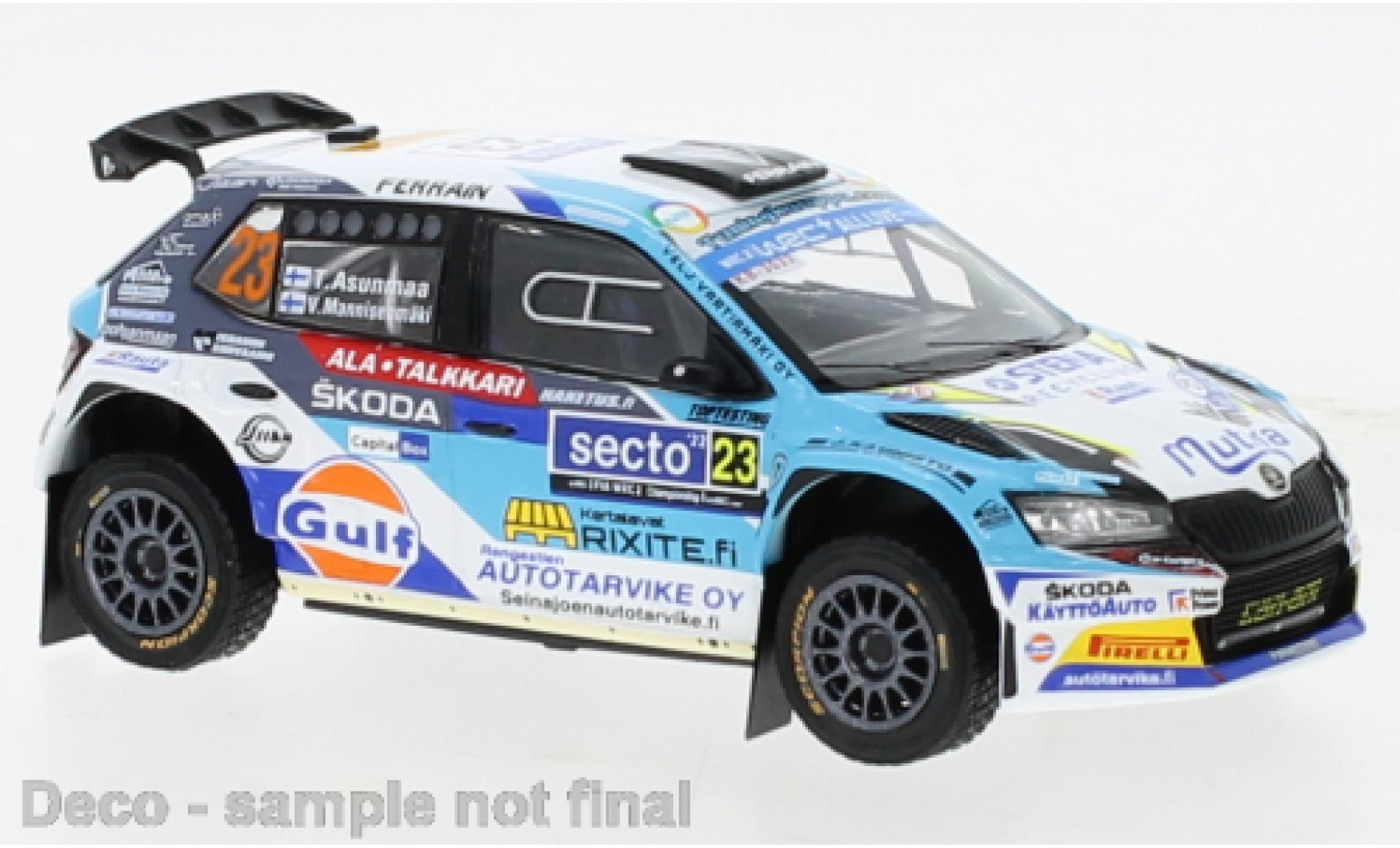 Diecast model cars Skoda Fabia 1/18 IXO R5 No.1 Rallye Condroz 2018 K.Meeke/R.Jamoul  