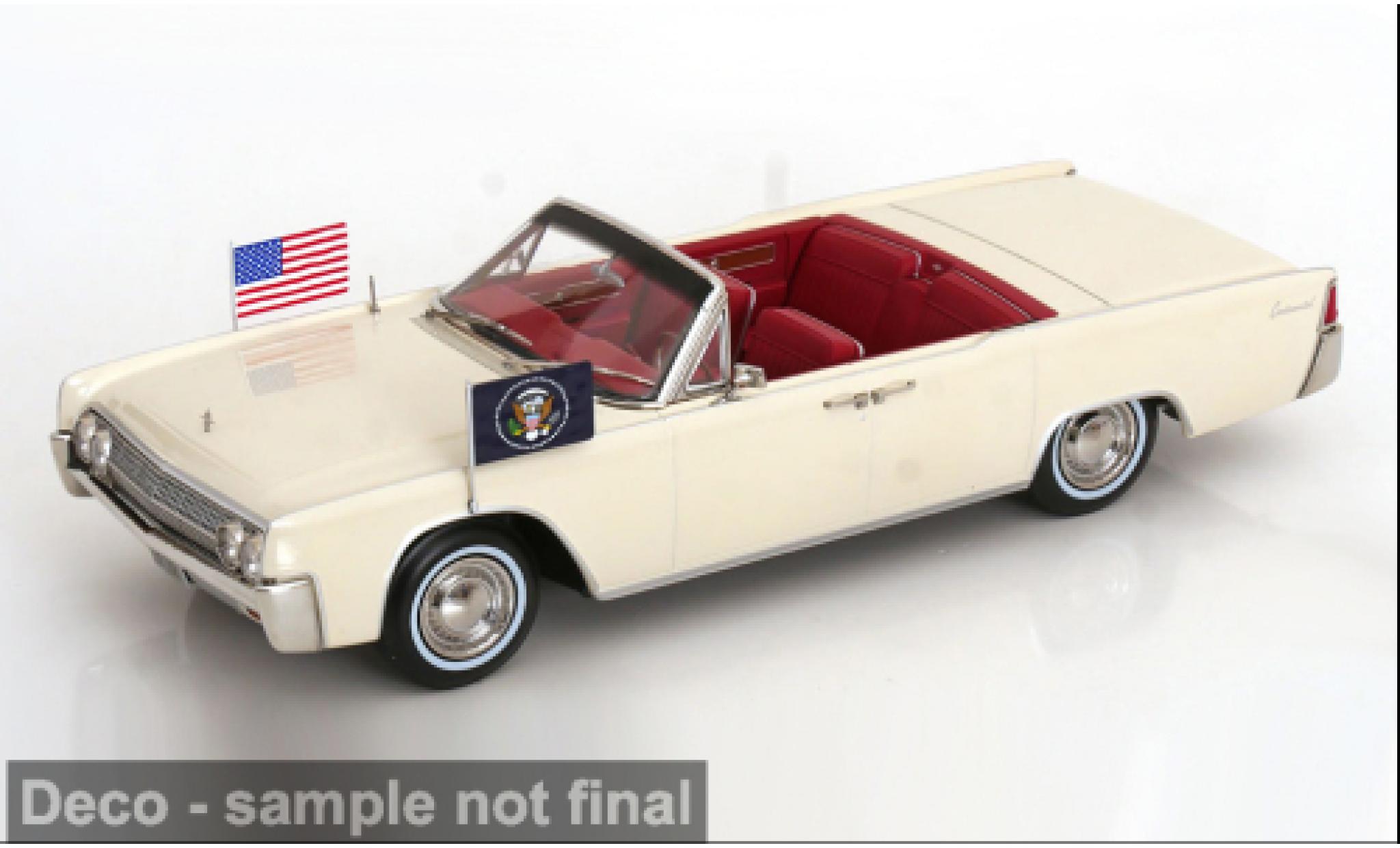 Lincoln Continental 1/18 KK Scale Convertible weiss/rot 1963 John F. Kennedy 1:18 diecast model cars