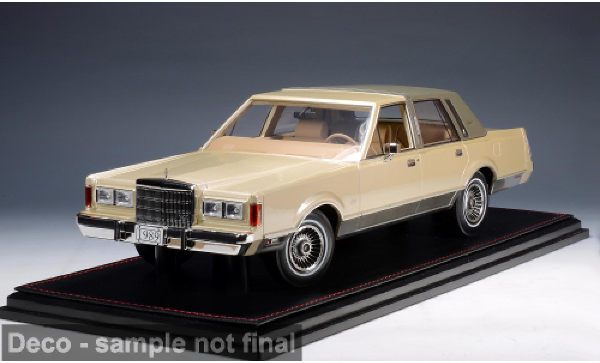 Lincoln Town Car 1/18 GLM beige 1989 1:18 diecast model cars