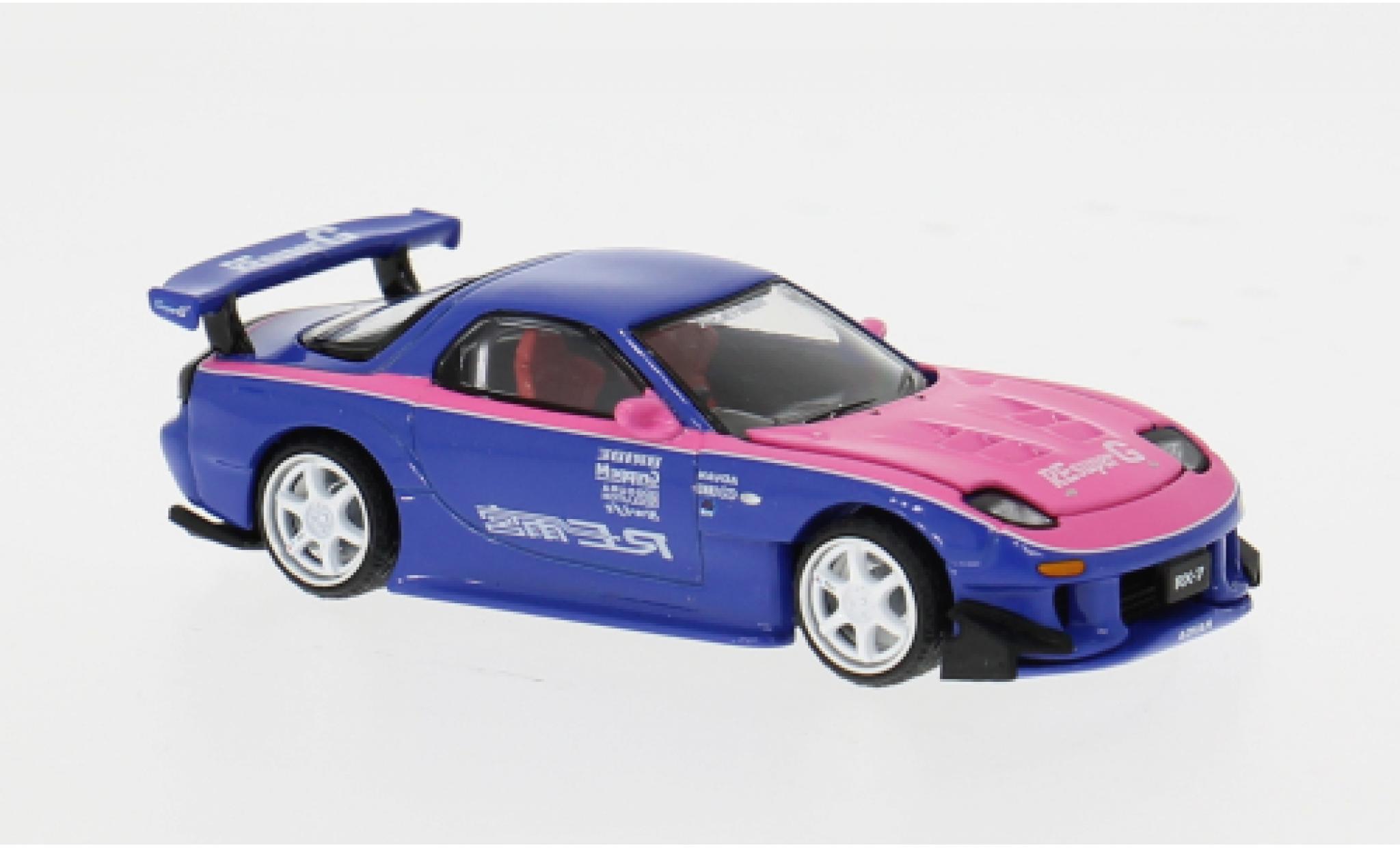 Mazda RX7 1/64 Pop Race RE-Amemiya blau/pink 1:64 diecast model cars