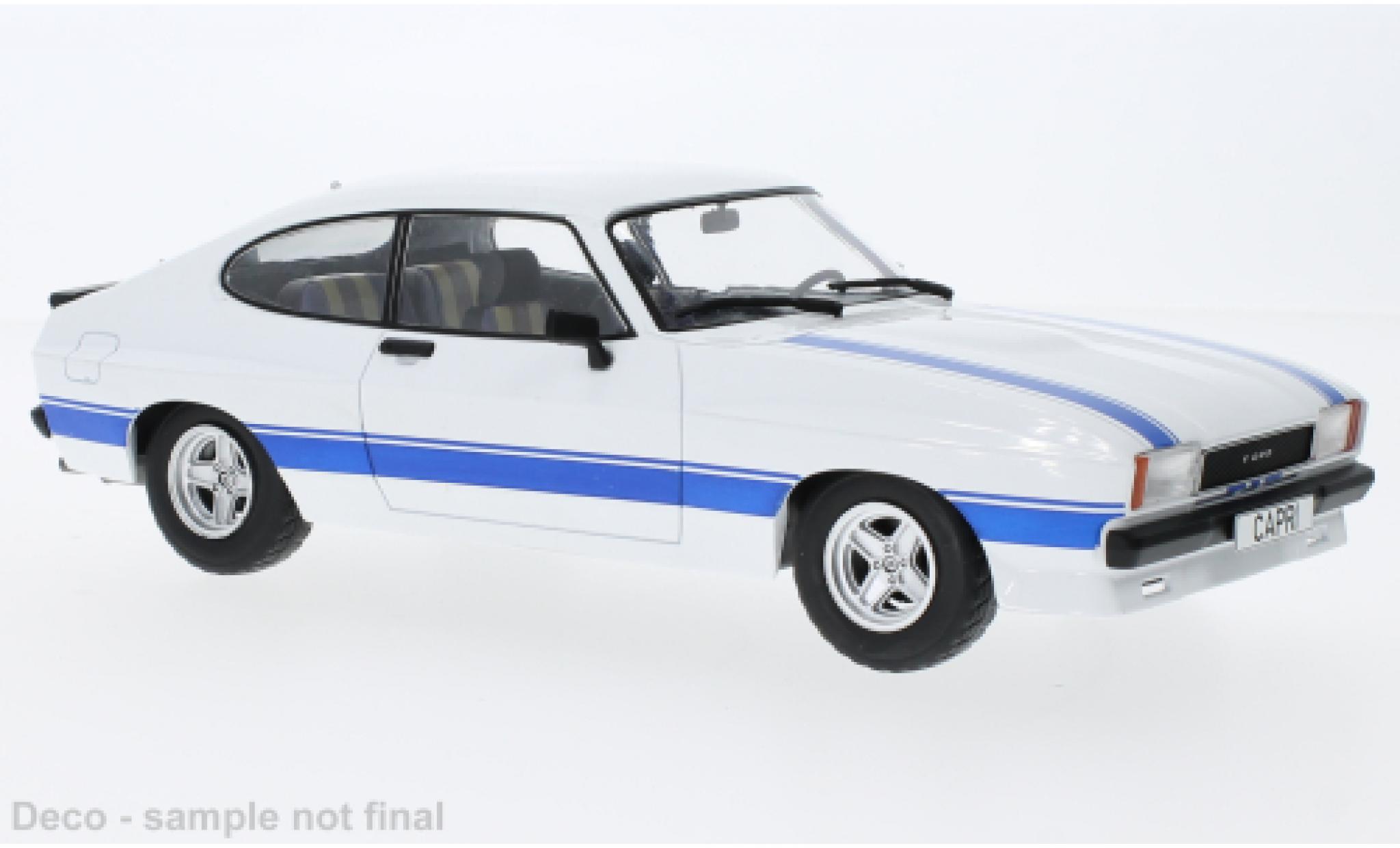 Diecast model cars Ford Capri 1 18 MCG MK II X Pack white 1975 Alldiecast