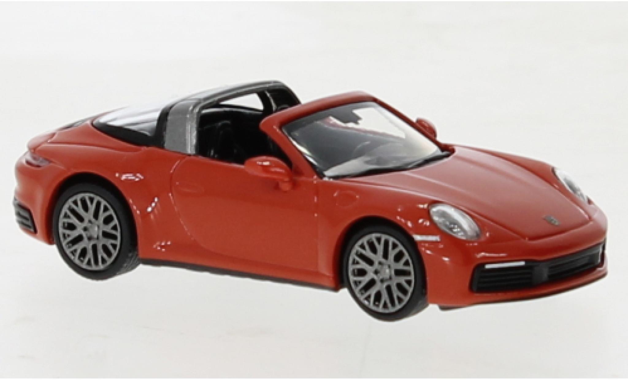 1/64 MINI GT Porsche 911 (992) Carrera 4S Lava Orange Diecast Car Model