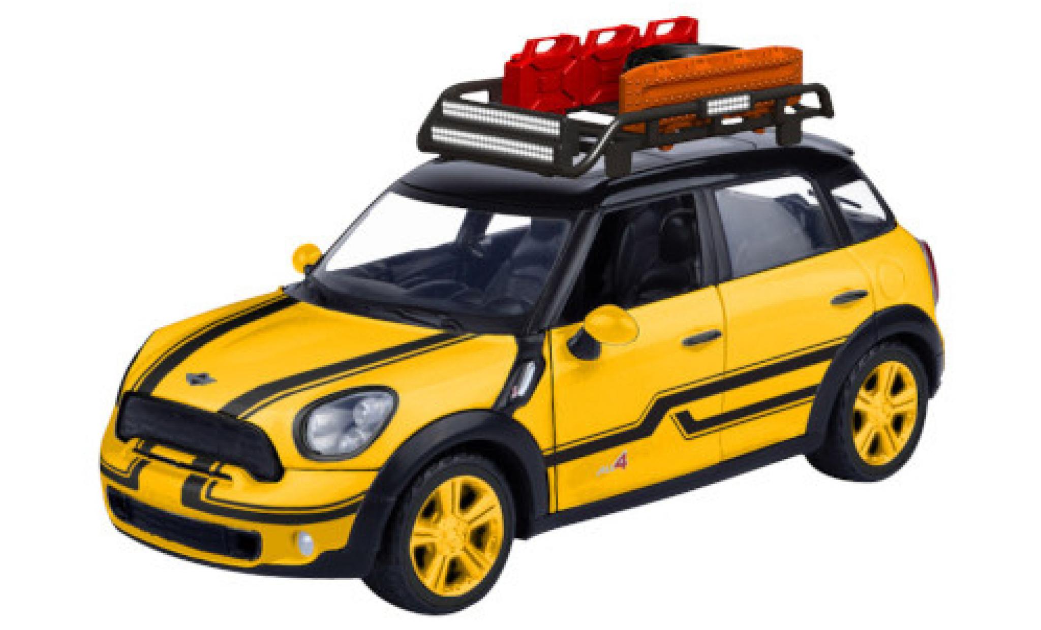 Yellow mini cooper toy on sale car