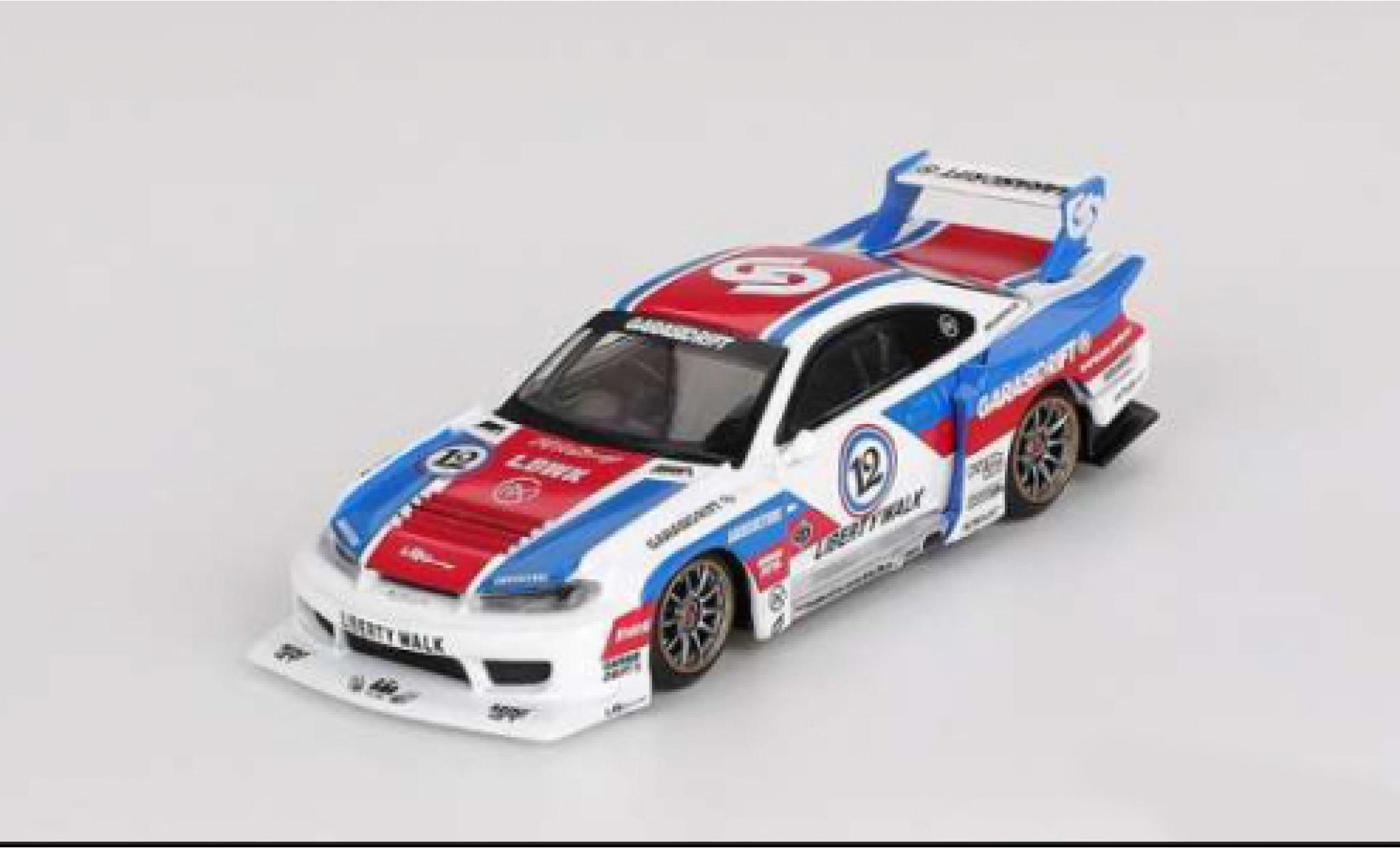 Nissan Silvia 1/64 Mini GT (S15) LB-Super Silhouette 2025 GARASIDRIFT x LBWK #12 1:64 diecast model cars