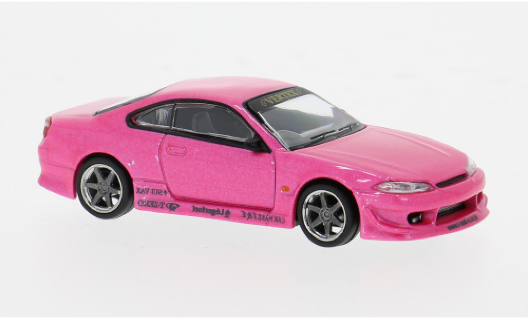 Nissan Silvia 1/64 Tarmac Works (S15) VERTEX pink 1:64 diecast model cars