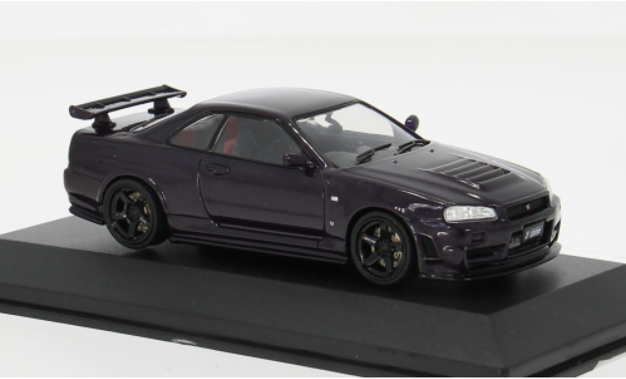 Nissan Skyline 1/43 Solido GT-R (R34) violett 1:43 diecast model cars