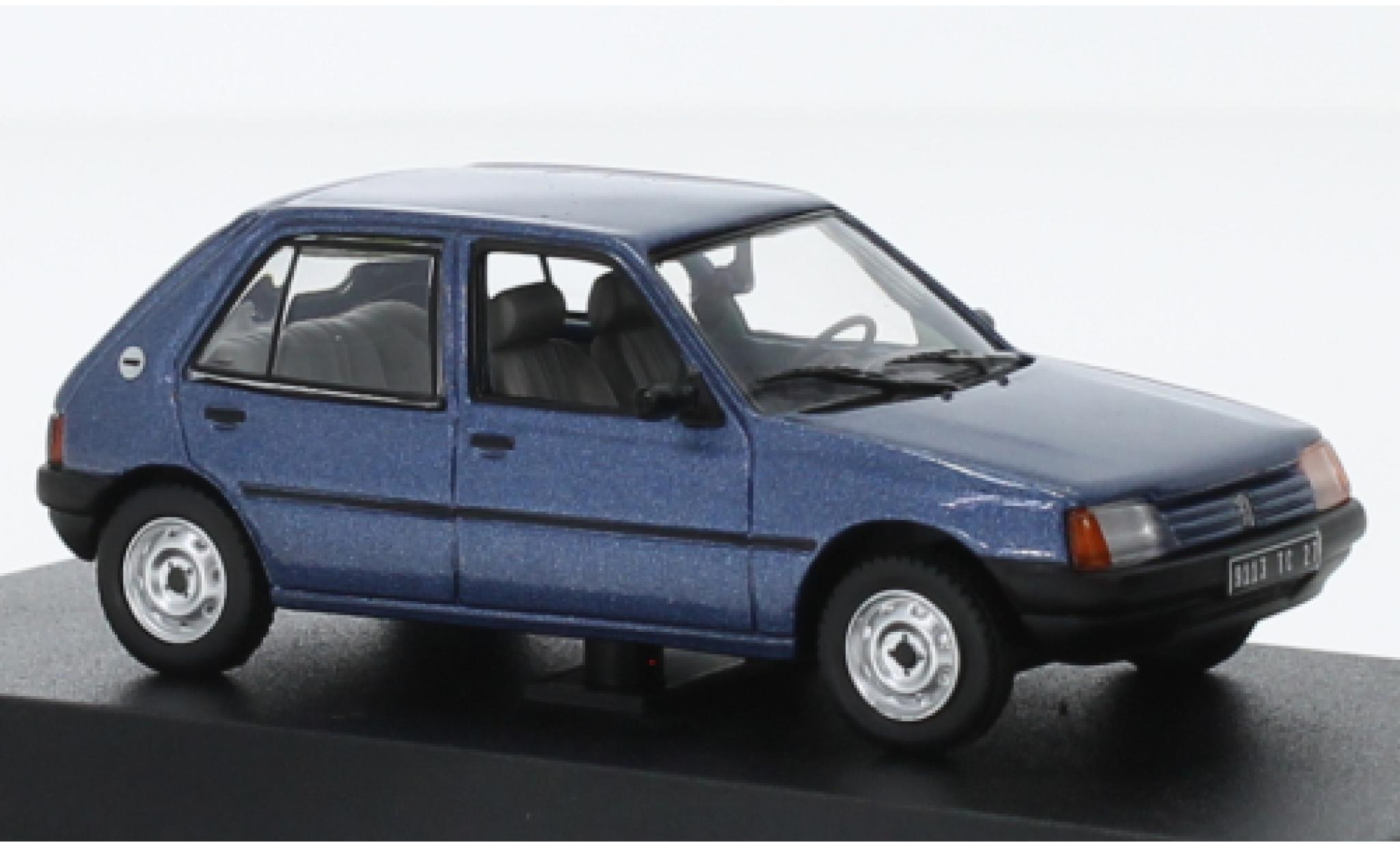 Diecast model cars Peugeot 205 1/43 Norev GL metallise blue 1988 