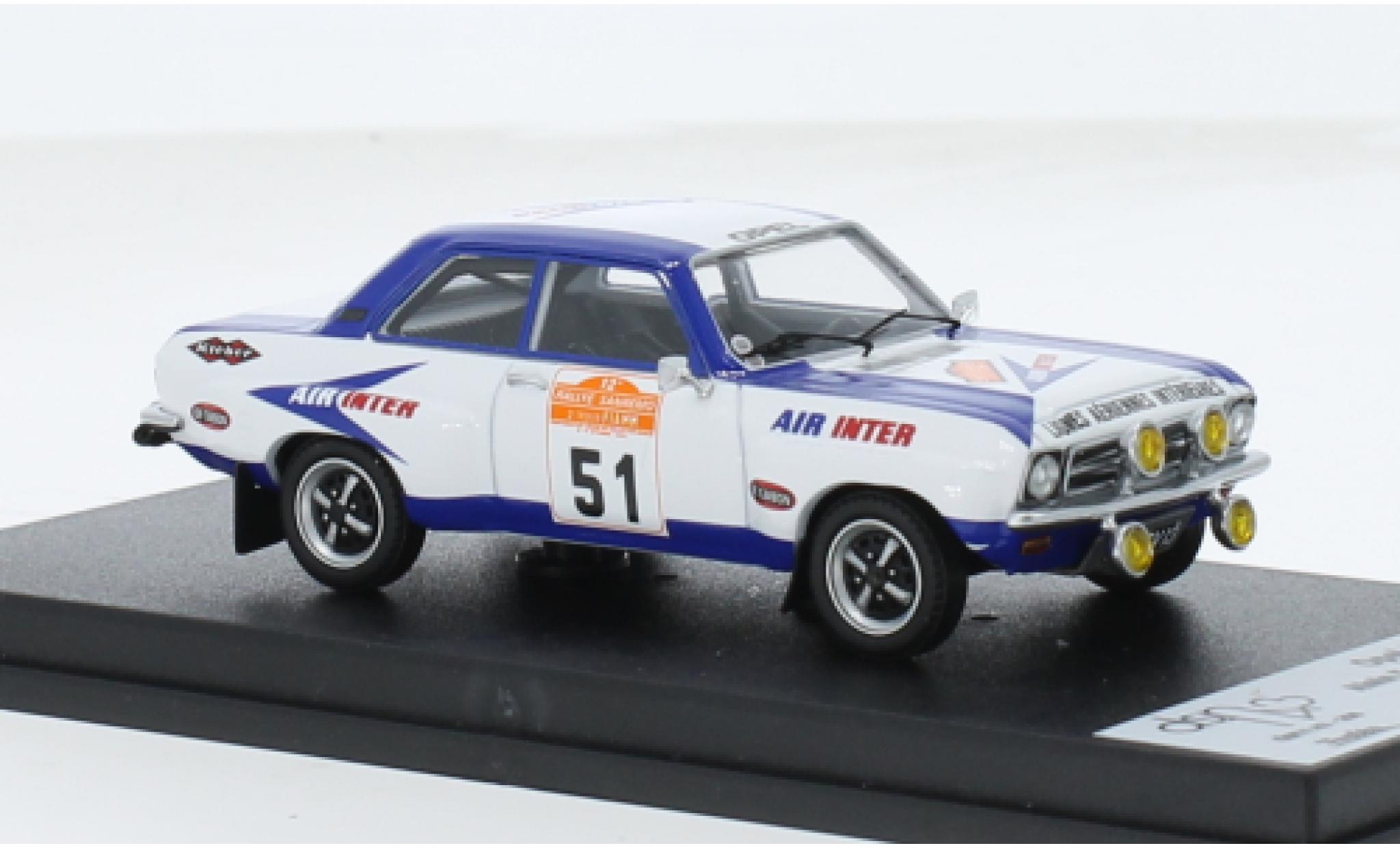 Opel Ascona 1/43, Trofeu Trofeu A Rallye WM Rallye San Remo 1974 #51 A.Errani/V.Laverne 1:43 diecast model cars