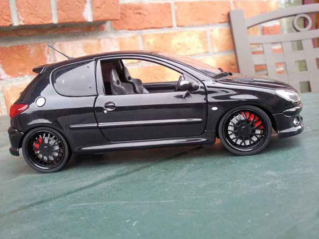 Peugeot 206 Tuning Matte Black 1/24