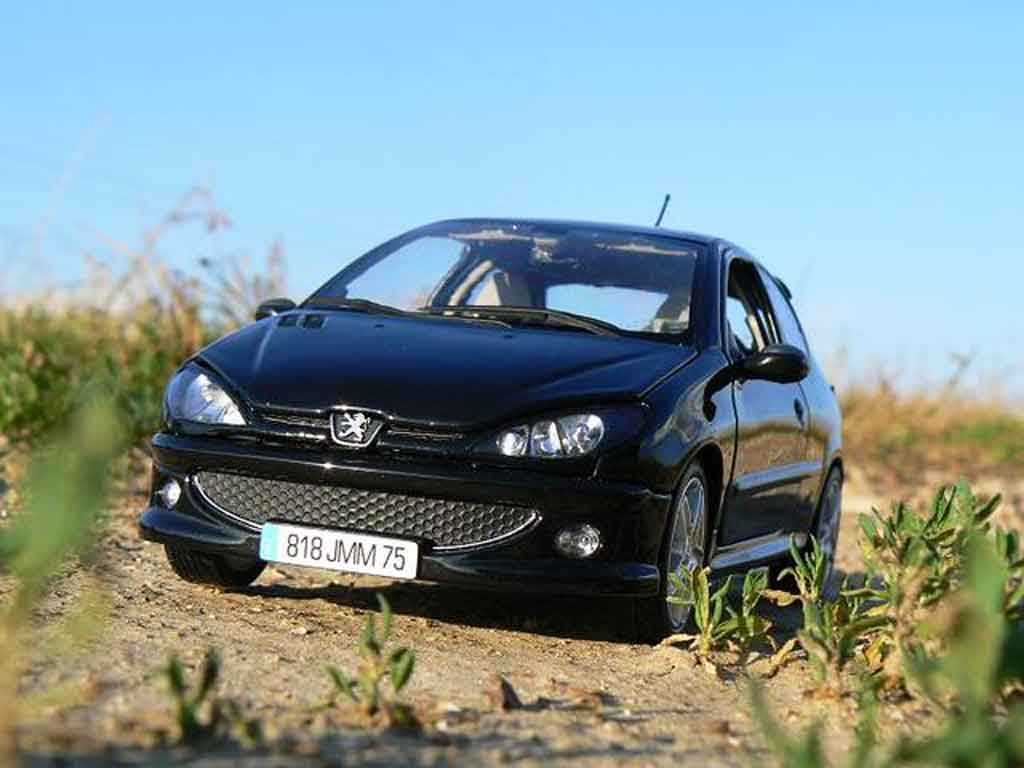 Peugeot 206 Tuning Matte Black 1/24