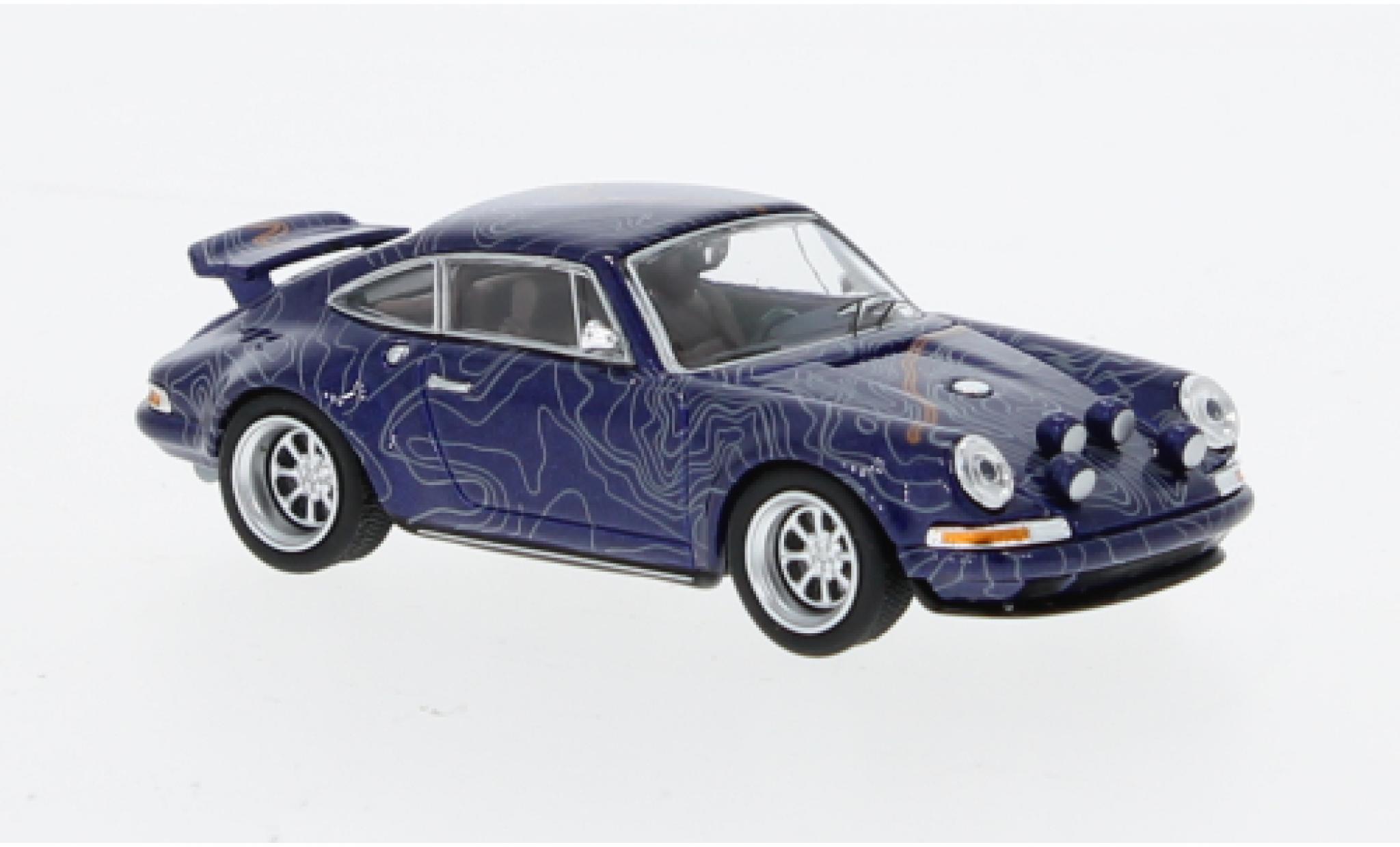 thumbnail image 2 of Pop Race 1/64 Porsche 911 Singer – Monaco Blue – Diecast Model PR640100 – 2024 Release 2 of 4