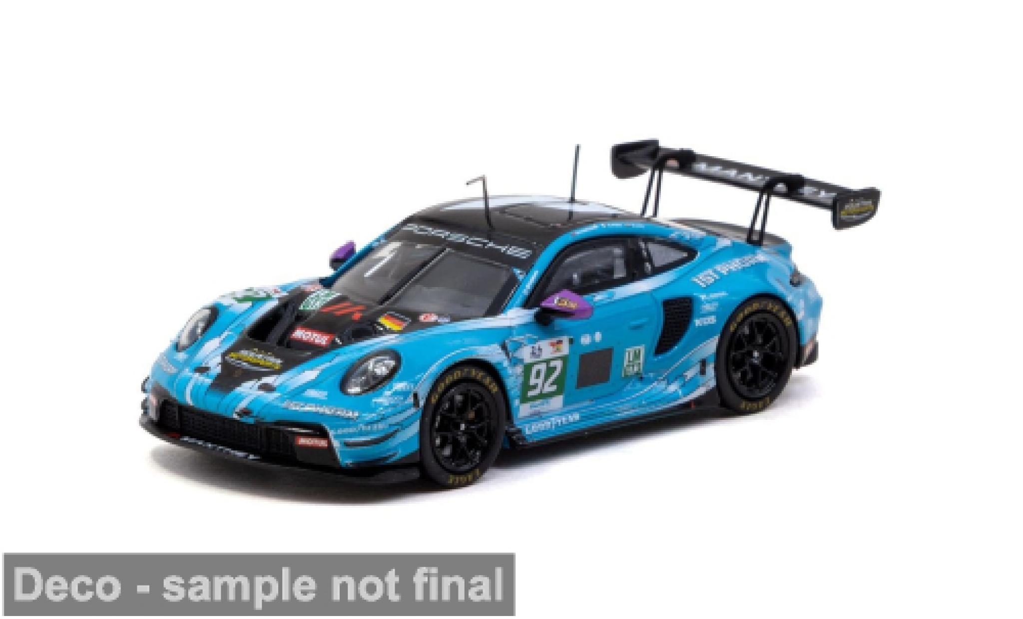 Porsche 992 GT3 R 1/64 Tarmac Works 911  24h Le Mans 2025 #92 R.Hardwick 1:64 diecast model cars