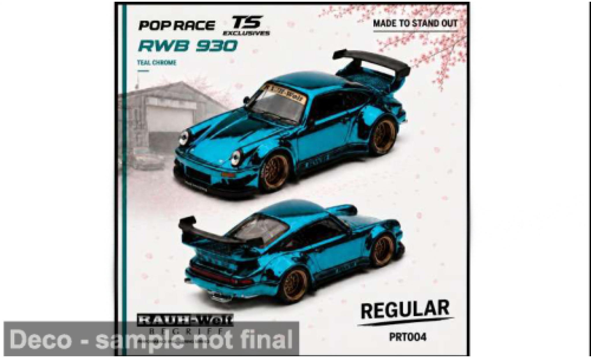 Porsche 930 RWB 1/64 Pop Race t&uuml;rkis Tokyo Station Exclusives 1:64 diecast model cars