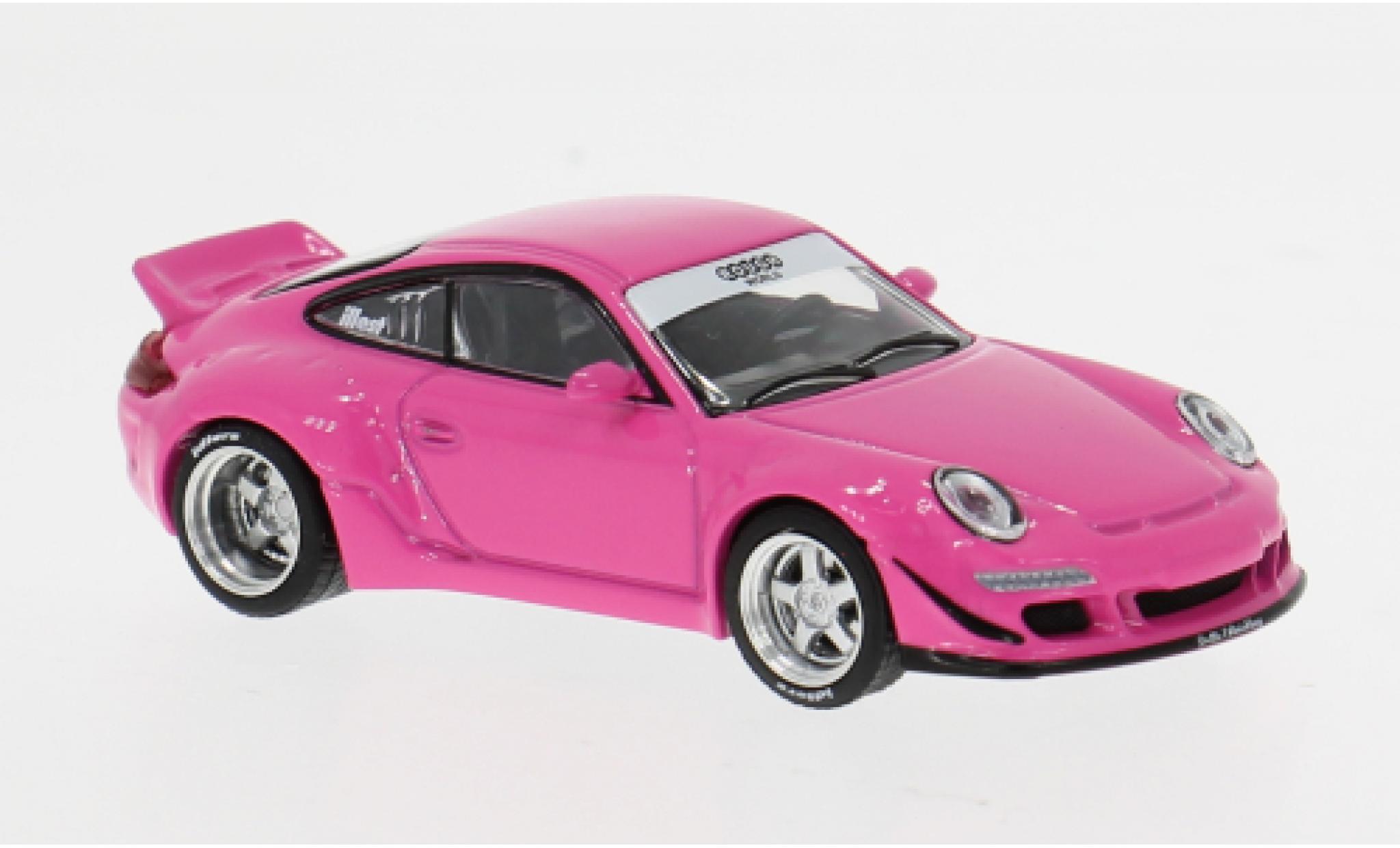 Porsche 997 RWB 1/64 Pop Race pink 1:64 diecast model cars