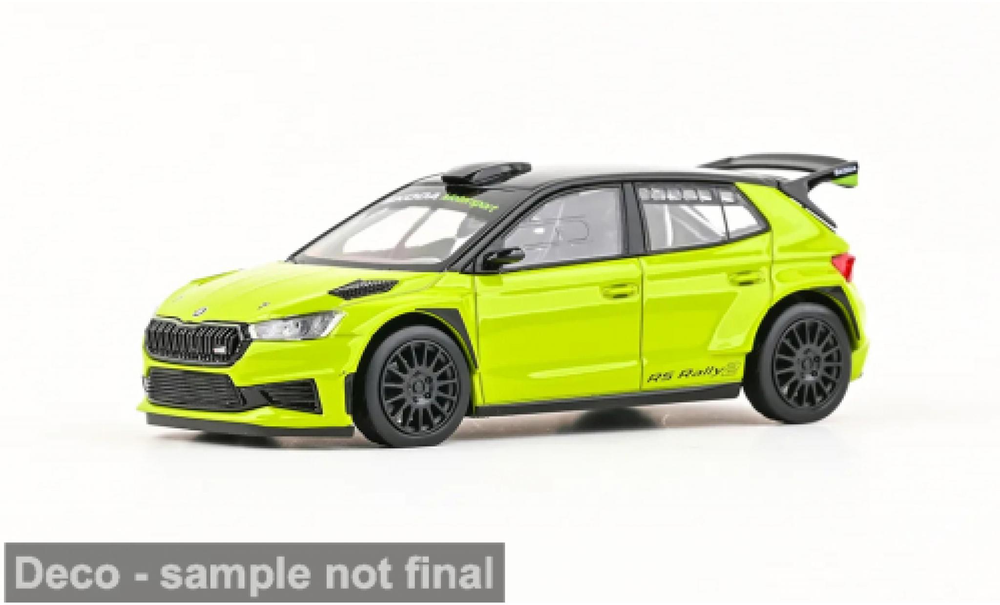 Skoda Fabia 1/43 Abrex IV RS Rallye2 gr&Atilde;&frac14;n 2022 1:43 diecast model cars