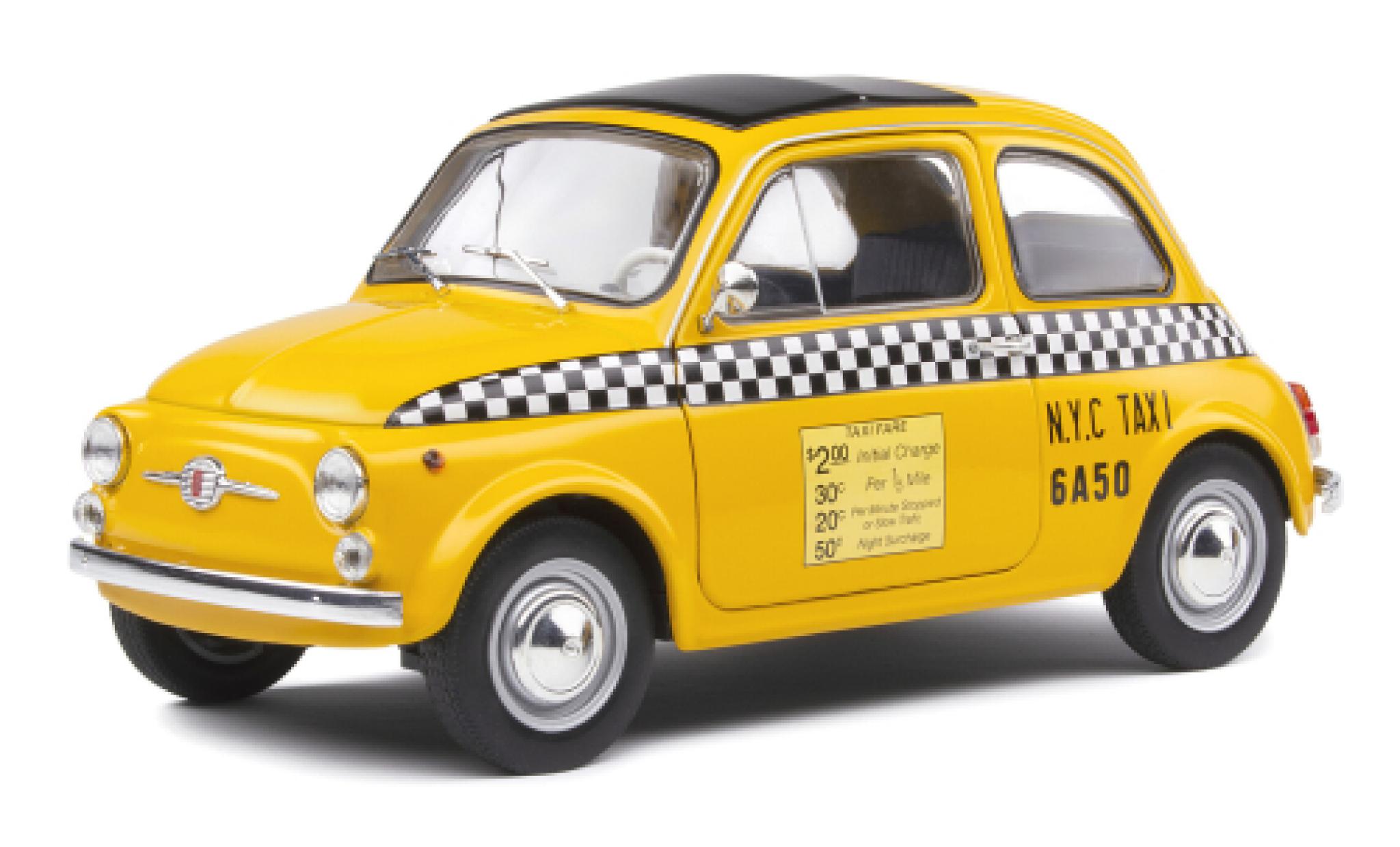 Voiture miniature Welly Fiat 500 L 'Taxi', 1:24, jaune Fiat 500 L