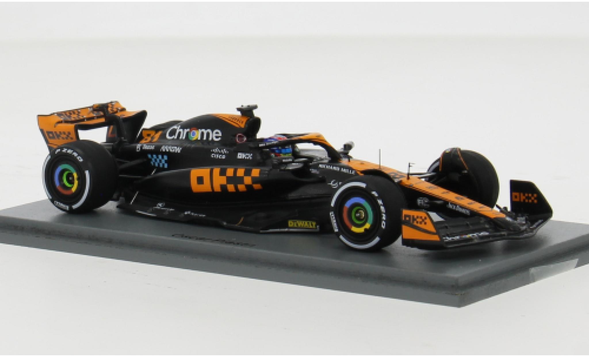 CMJ Modellino Auto McLaren MCL38 F1 Scala 1:18 – Edizione Miami Grand Prix 2024 Con Licenza Ufficiale