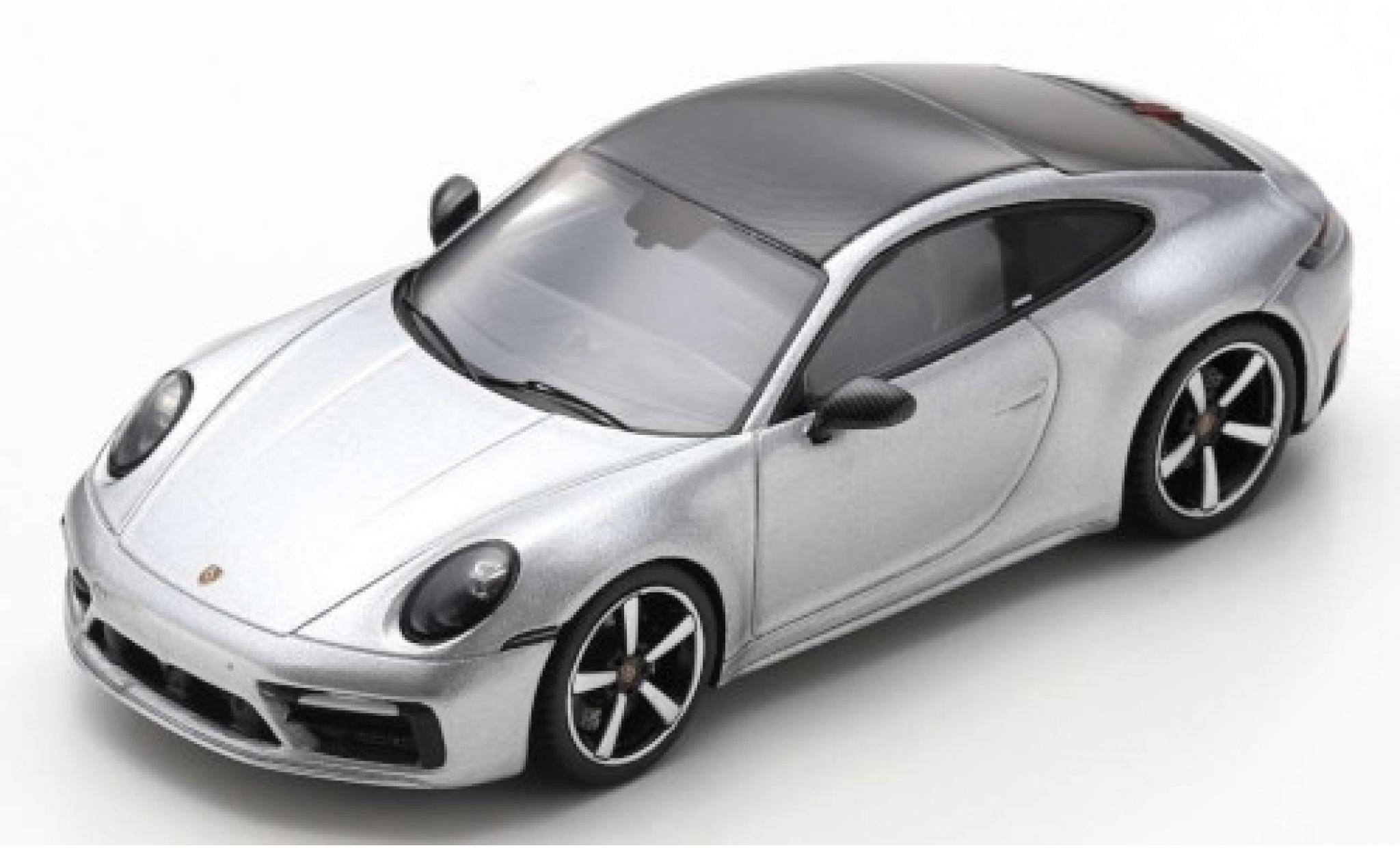 Diecast model cars Porsche 992 4S 1 43 Spark 911 Carrera 4S grey carbon 2019 Alldiecast