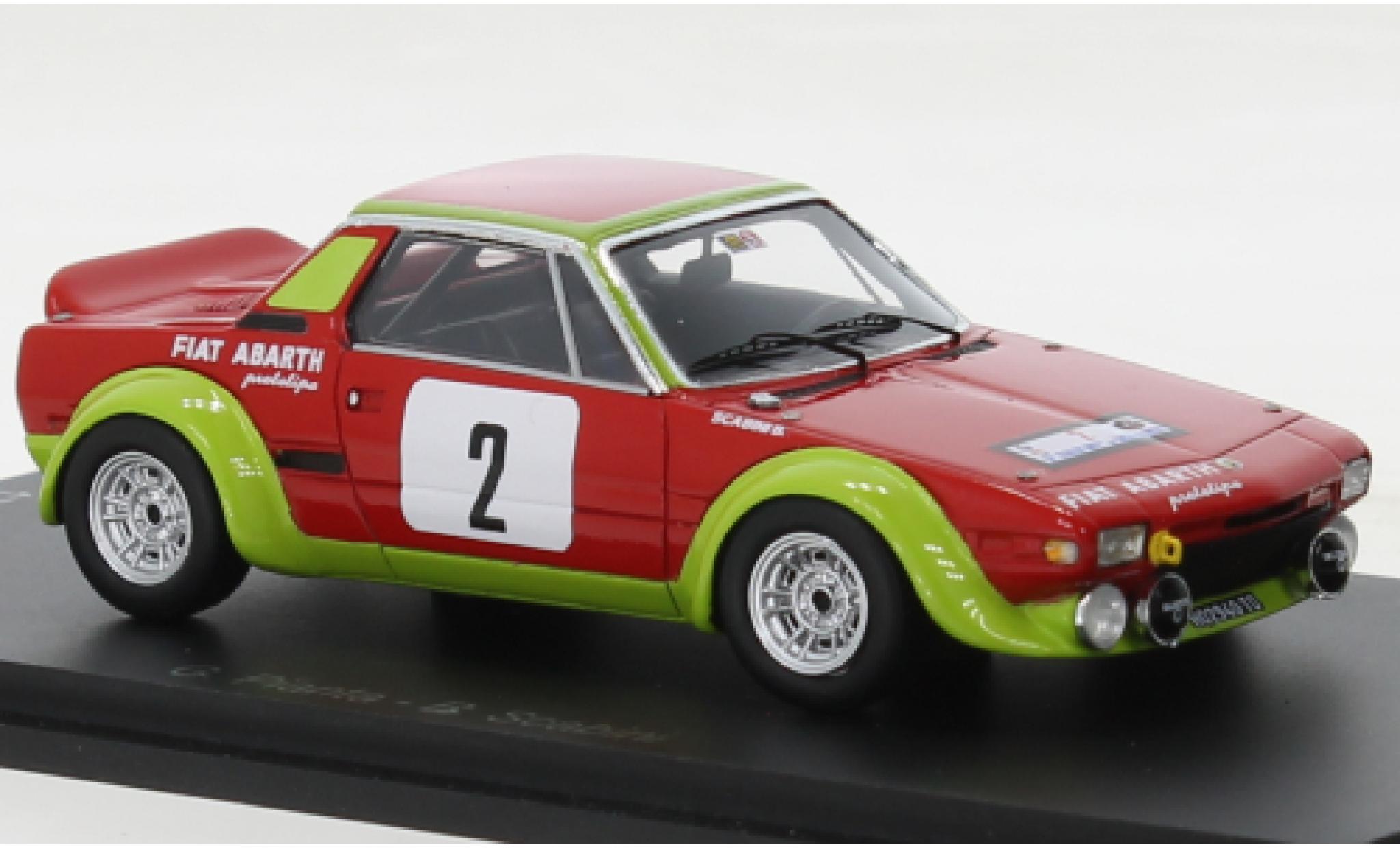 Diecast model cars Fiat X 1/9 1/43 Spark Abarth No.123 Tour