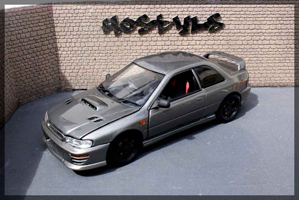 Subaru Impreza WRX Type R 1/18 Autoart WRX Type R gt turbo sti grey carbone
