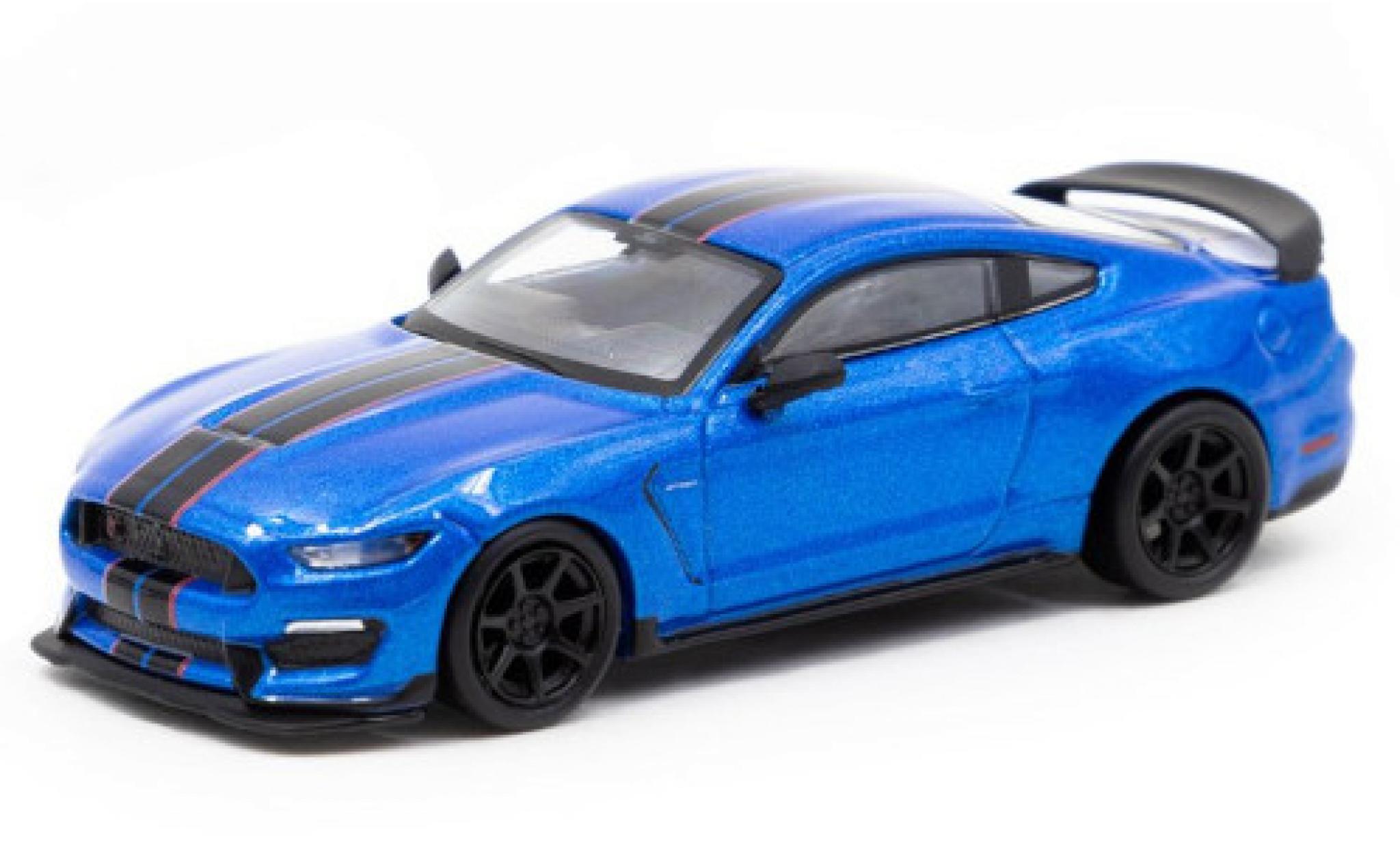 Diecast model cars Ford Mustang 1 64 Tarmac Works Shelby GT350R metallic blue black Alldiecast