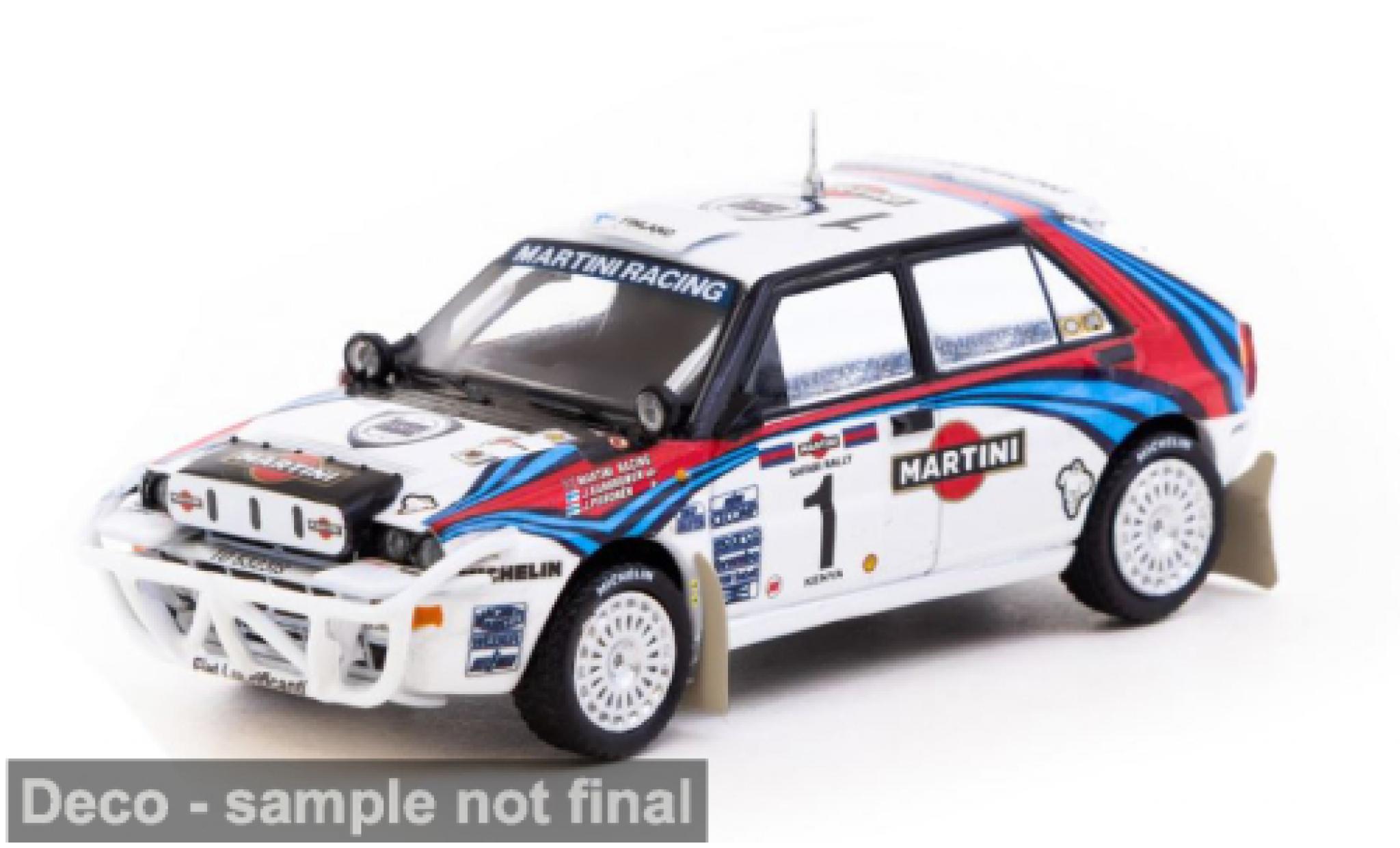 Lancia Delta 1/64 Tarmac Works HF Integrale Safari Rally 1992 Martini Racing #1 1:64 diecast model cars